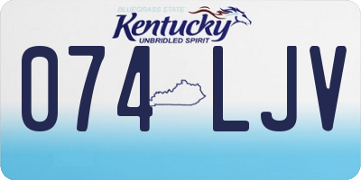KY license plate 074LJV