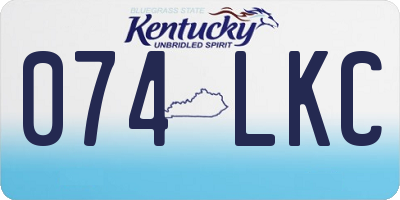 KY license plate 074LKC
