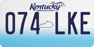 KY license plate 074LKE