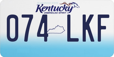KY license plate 074LKF