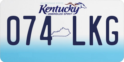 KY license plate 074LKG