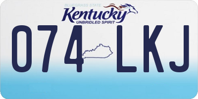 KY license plate 074LKJ