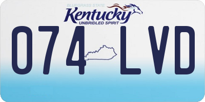 KY license plate 074LVD