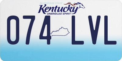 KY license plate 074LVL