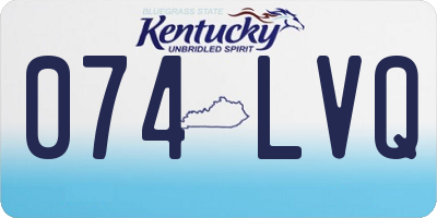 KY license plate 074LVQ