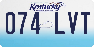 KY license plate 074LVT