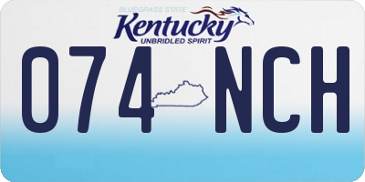 KY license plate 074NCH