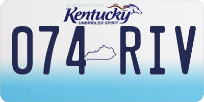 KY license plate 074RIV