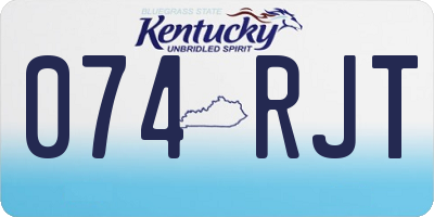 KY license plate 074RJT