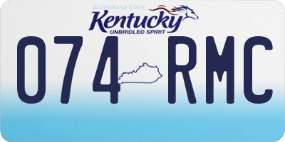 KY license plate 074RMC