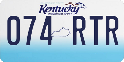 KY license plate 074RTR