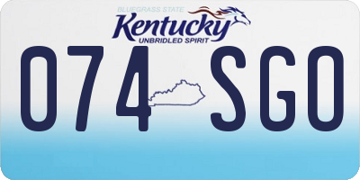 KY license plate 074SGO