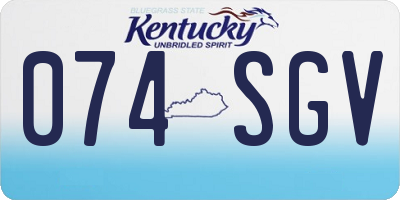 KY license plate 074SGV