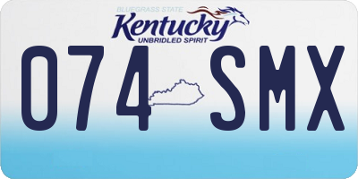 KY license plate 074SMX