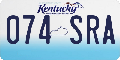 KY license plate 074SRA