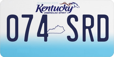 KY license plate 074SRD