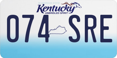 KY license plate 074SRE