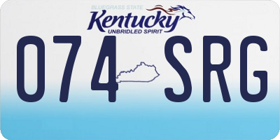 KY license plate 074SRG