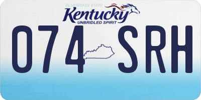KY license plate 074SRH