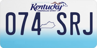 KY license plate 074SRJ
