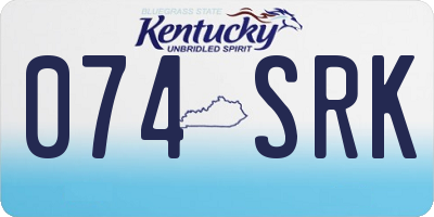 KY license plate 074SRK