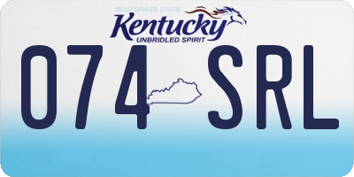 KY license plate 074SRL
