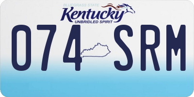 KY license plate 074SRM