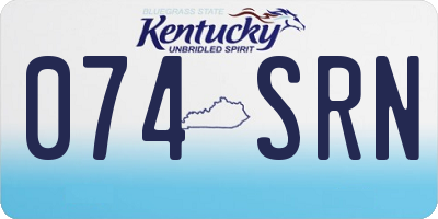 KY license plate 074SRN
