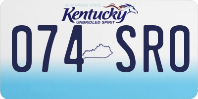 KY license plate 074SRO