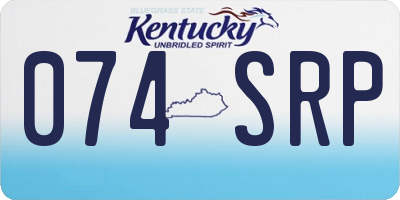 KY license plate 074SRP