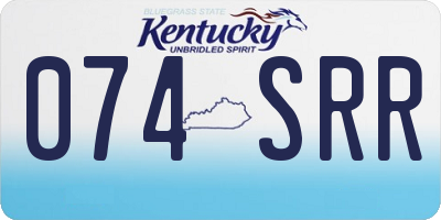 KY license plate 074SRR