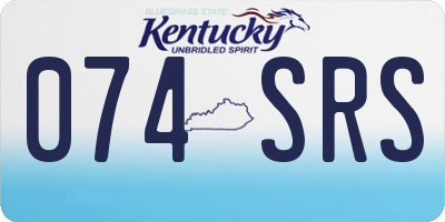 KY license plate 074SRS