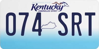 KY license plate 074SRT
