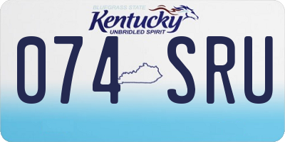 KY license plate 074SRU