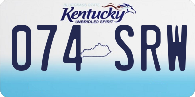 KY license plate 074SRW