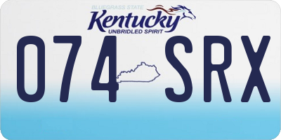 KY license plate 074SRX