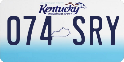 KY license plate 074SRY