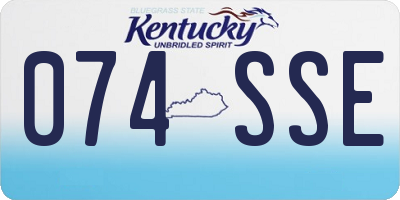 KY license plate 074SSE