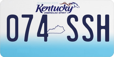 KY license plate 074SSH