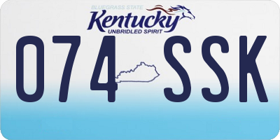 KY license plate 074SSK