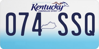 KY license plate 074SSQ