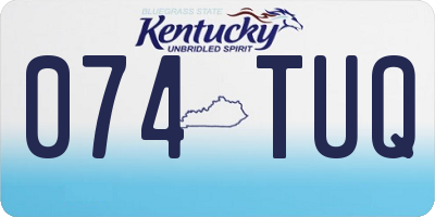 KY license plate 074TUQ