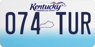 KY license plate 074TUR