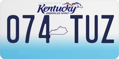 KY license plate 074TUZ