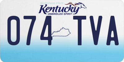 KY license plate 074TVA
