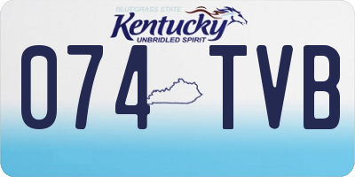 KY license plate 074TVB