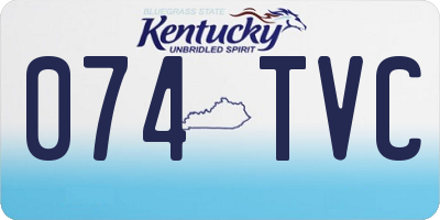 KY license plate 074TVC
