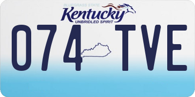 KY license plate 074TVE