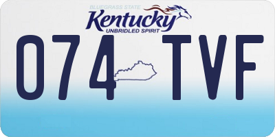 KY license plate 074TVF