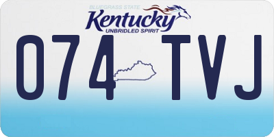KY license plate 074TVJ
